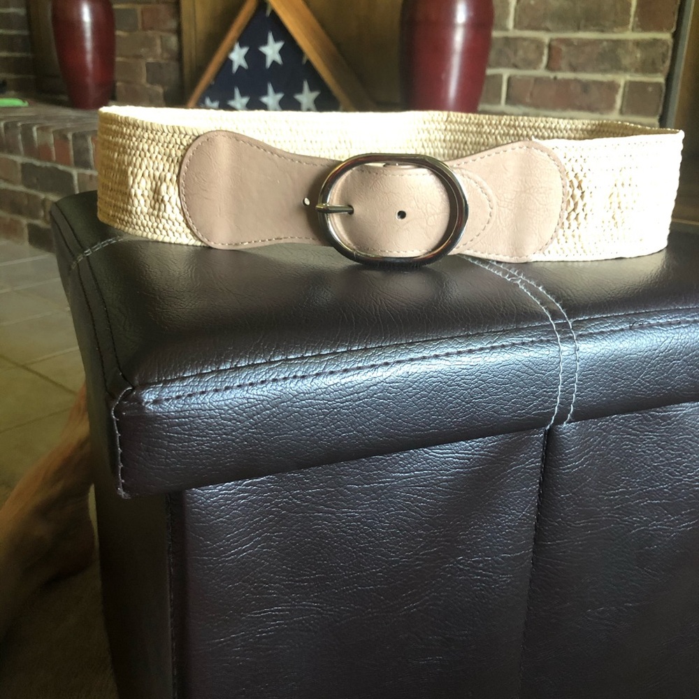 TAN 35” WOVEN WOMANS BELT NWOT